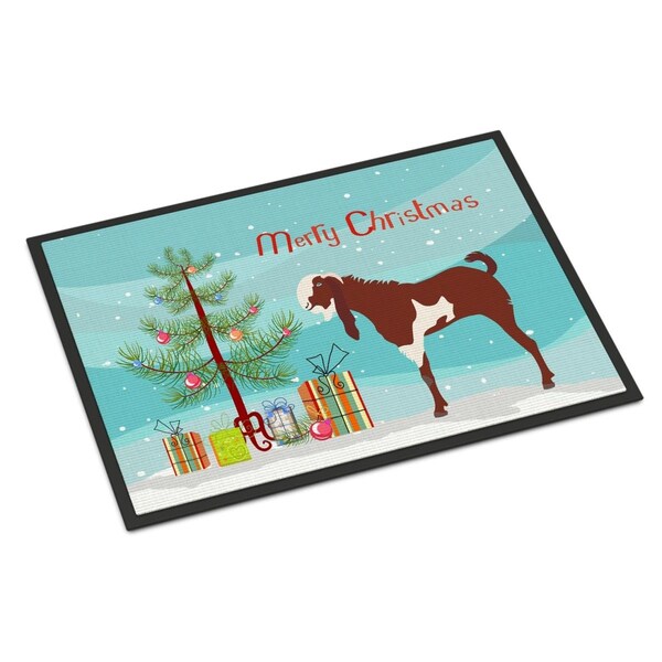 Carolines Treasures Jamnapari Goat Christmas Indoor or Outdoor Mat, 24 x 36 in. BB9257JMAT - main